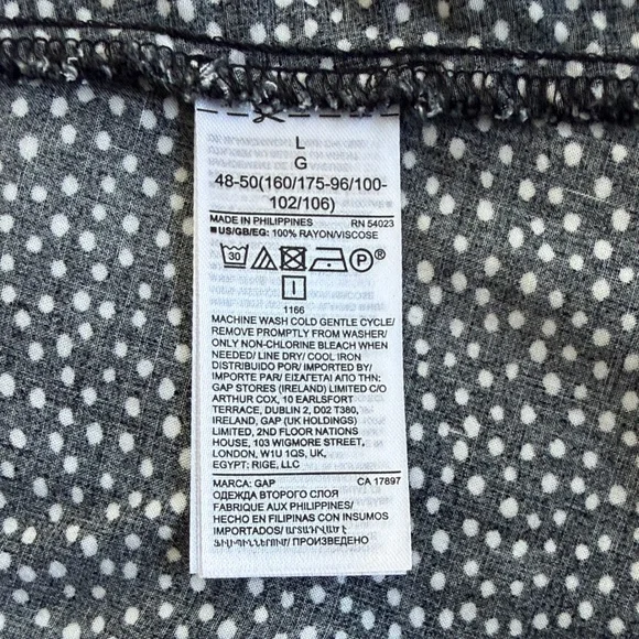 GAP Black and White Polka Dot button up dress. - Picture 13 of 13